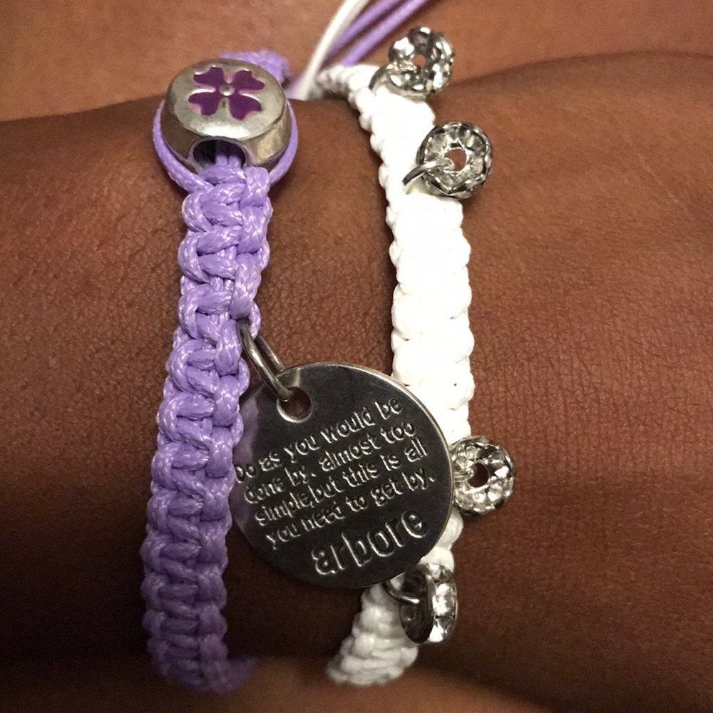 Extendable bracelet set with charms